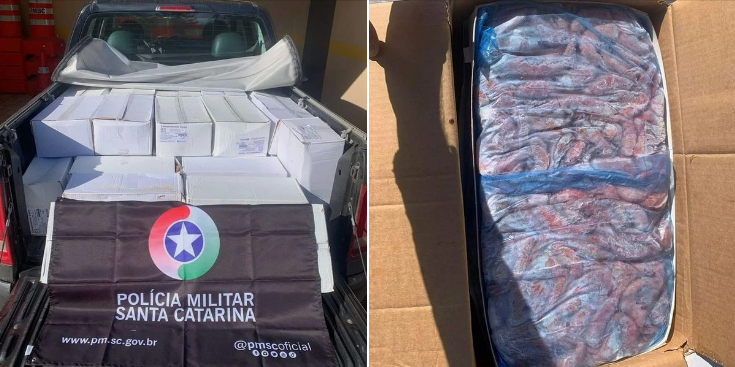  PMRv apreende 600kg de camarão contrabandeado