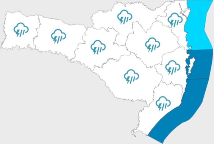  Confira como estará o clima para os próximos 5 dias em Santa Catarina