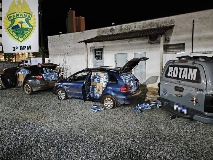  Carga de cigarros contrabandeados avaliada em 200 mil reais e apreendida pela Polícia