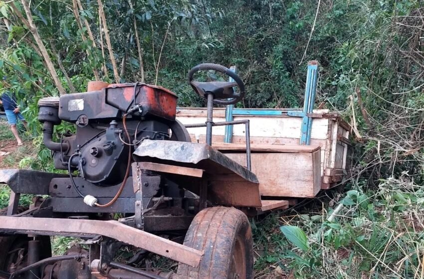  Homem perde a vida em tombamento de máquina agrícola