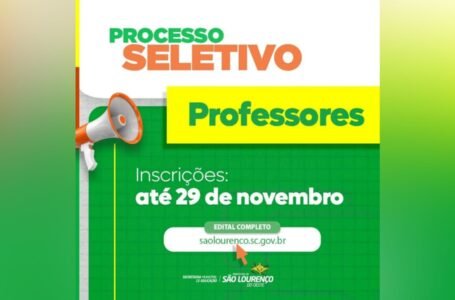 Secretaria de Educação de São Lourenço do Oeste abre inscrições para cadastro de reserva de professores