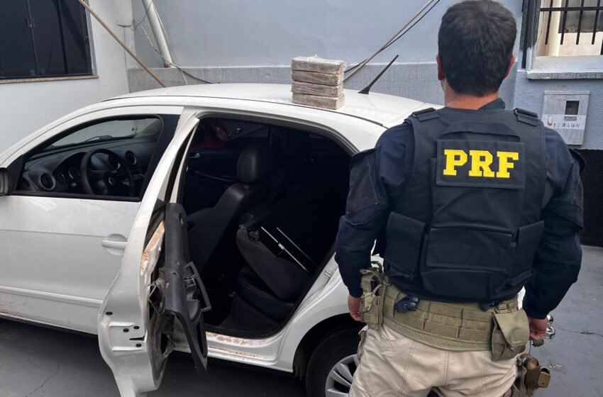  PRF localiza 4,1 kg de crack ocultos em carro na BR-163